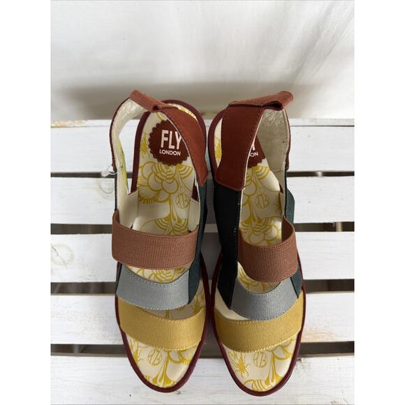 New NO Box Fly London CUPIDO Strappy Slip On Sandal #1056 Size EU 42 - Picture 3 of 5